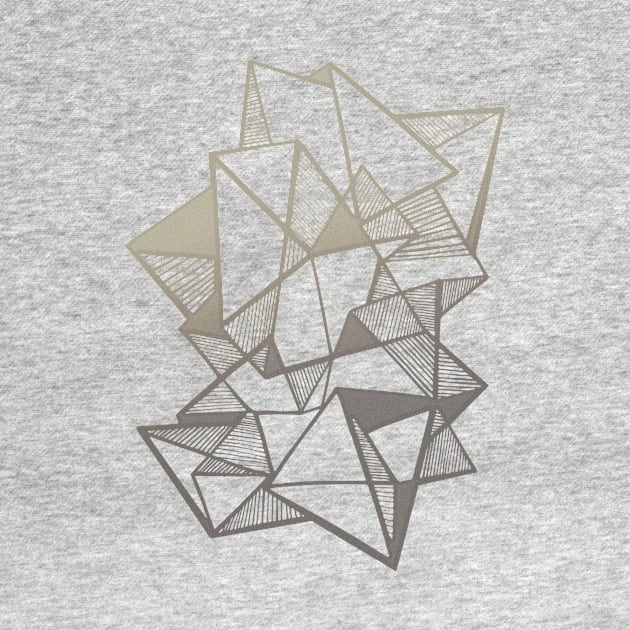 Geometric metallic triangles abstract by soycarola